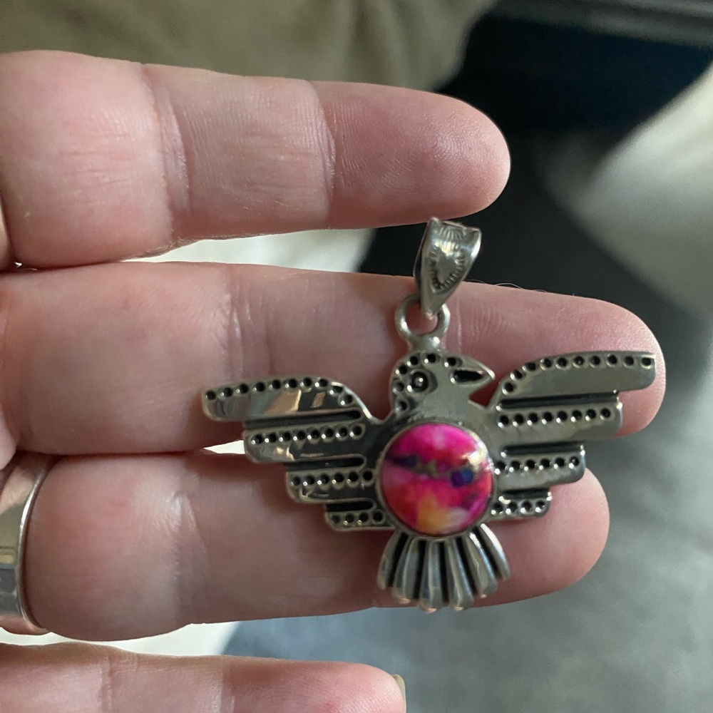 🩷Majestic Sterling Thunderbird Pendent🩷 - Picture 2 of 3
